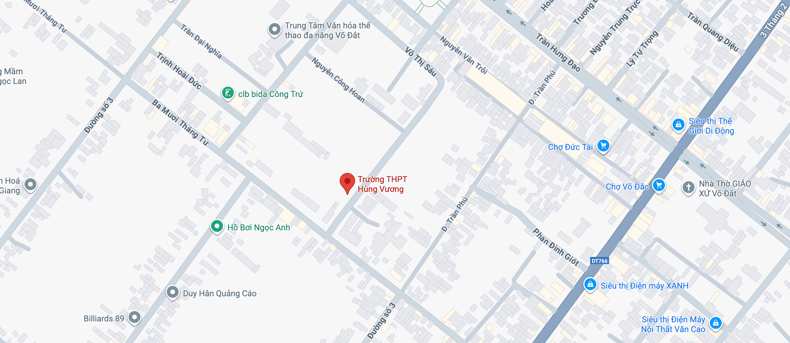 Bản đồ vị trí Trường THPT Hùng Vương